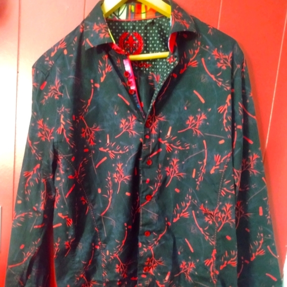 Au Noir men's chemise/long sleeve casual dress shirt - Picture 1 of 6